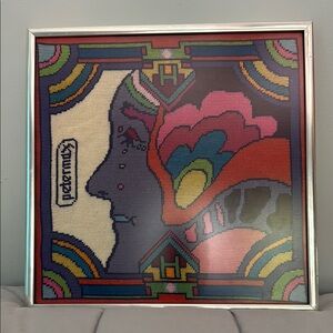 Colorful Framed Needlepoint Art
